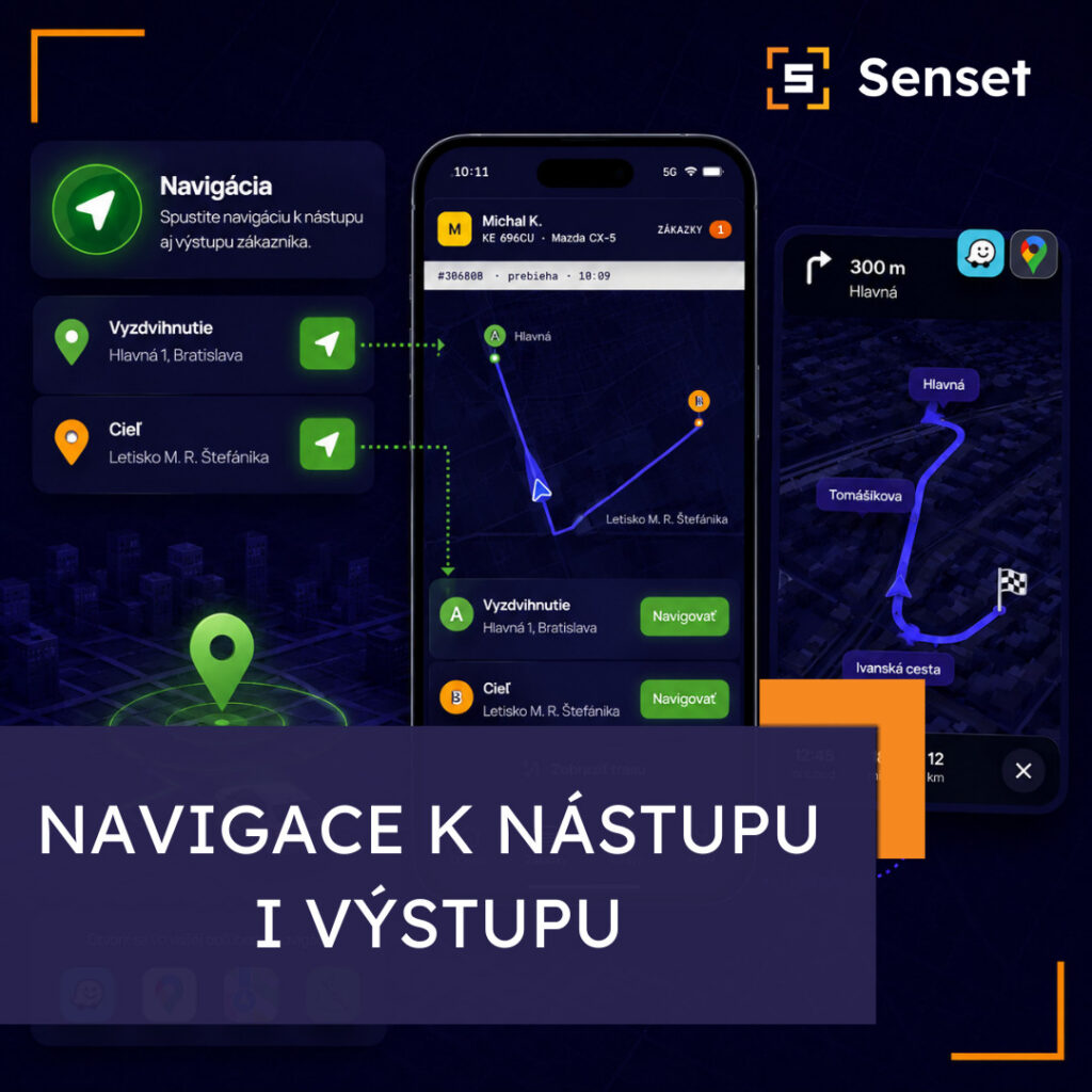 navigace k nástupu i výstupu
