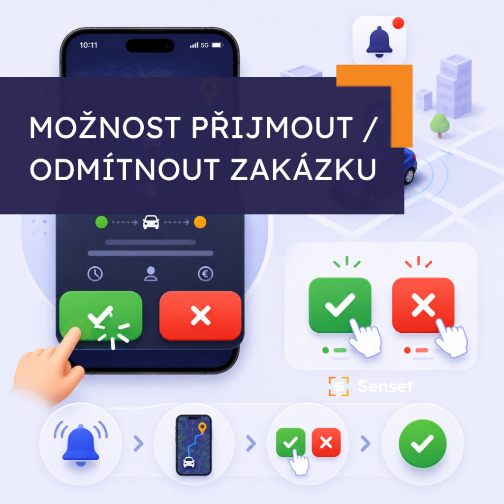 Možnost přijmout / odmítnout zakázku