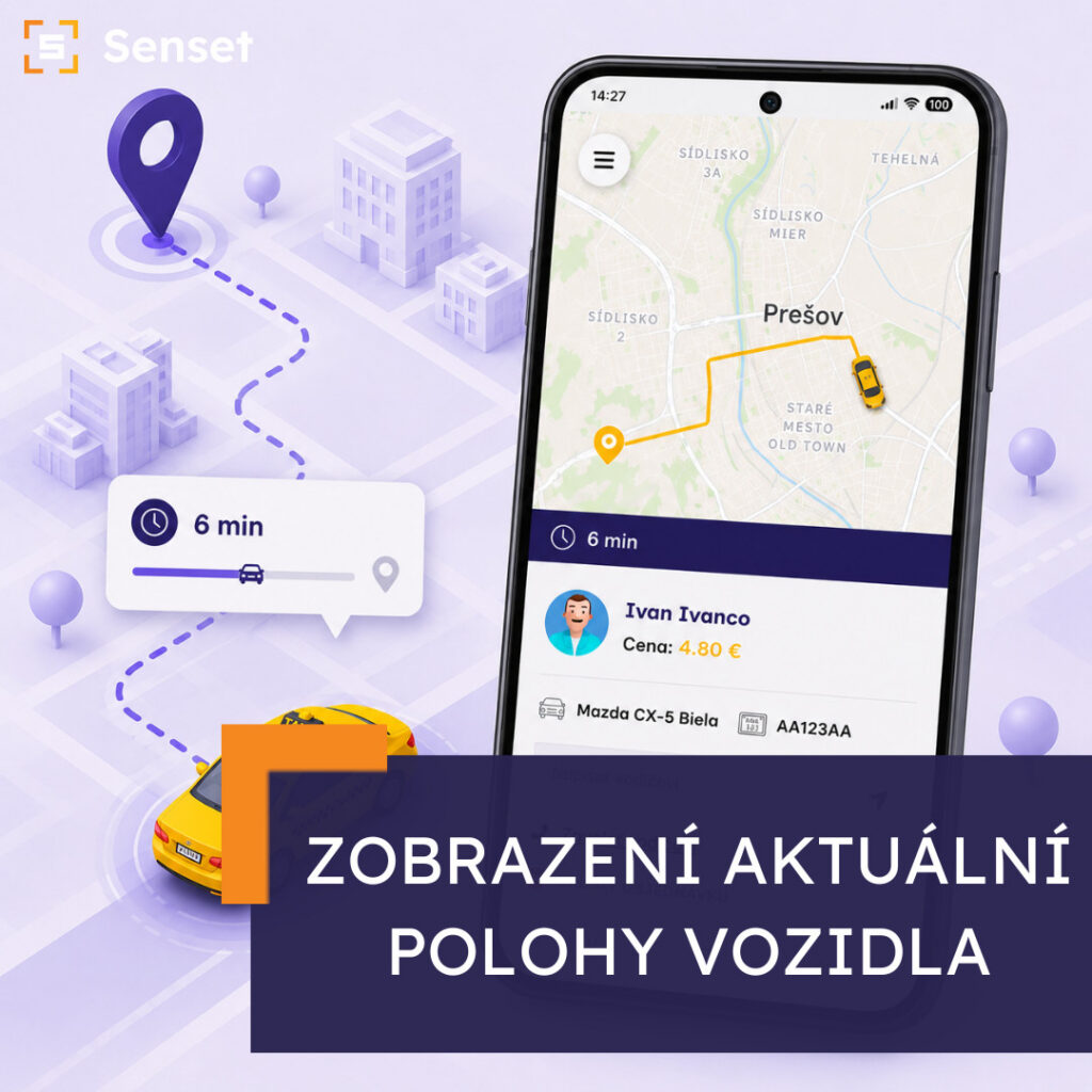 Zobrazení aktuální polohy vozidla