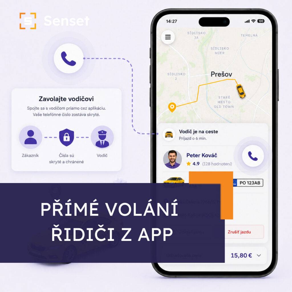 Přímé volání řidiči z app