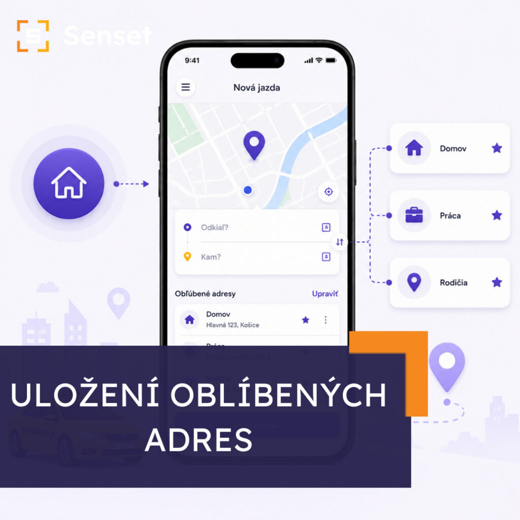 Uložení oblíbených adres