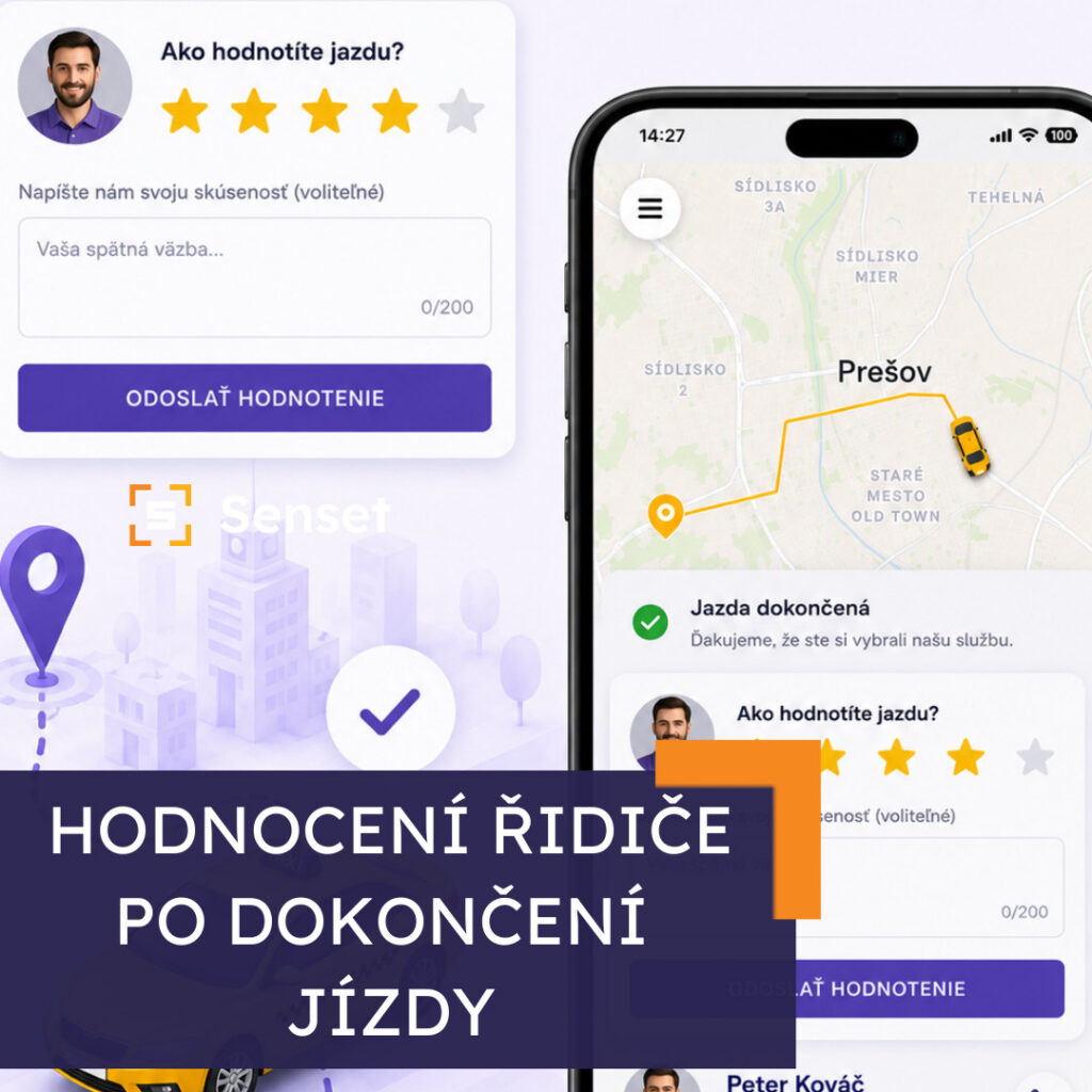 Hodnocení řidiče po dokončení jízdy